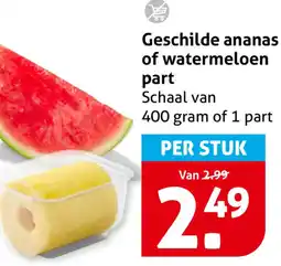 Hoogvliet Geschilde ananas of watermeloen part aanbieding