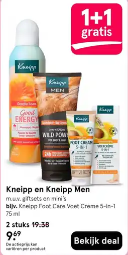 Etos Kneipp en Kneipp Men aanbieding