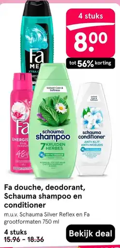 Etos Fa douche, deodorant, Schauma shampoo en conditioner aanbieding