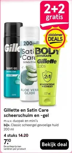 Etos Gillette en Satin Care scheerschuim en -gel aanbieding