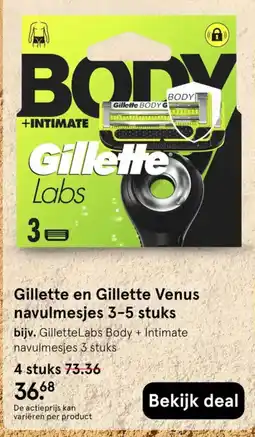 Etos Gillette Gillette Venus navulmesjes aanbieding