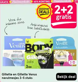 Etos Gillette en Gillette Venus navulmesjes aanbieding
