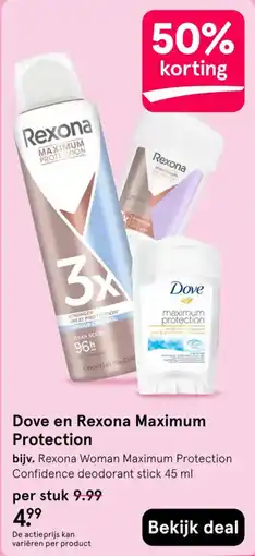Etos Dove en Rexona Maximum Protection aanbieding