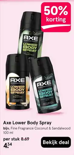Etos Axe Lower Body Spray aanbieding
