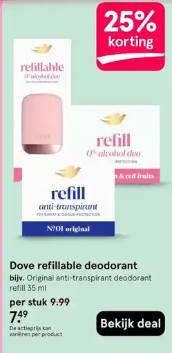 Etos Dove refillable deodorant aanbieding