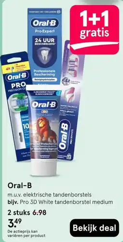 Etos Oral-B m.u.v. elektrische tandenborstels bijv. Pro 3D White tandenborstel medium aanbieding