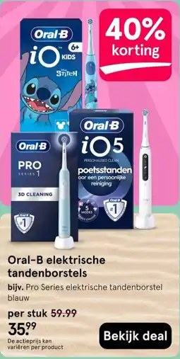 Etos Oral-B elektrische tandenborstels aanbieding