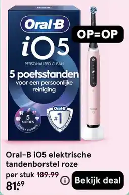 Etos Oral-B iO5 elektrische tandenborstel roze aanbieding