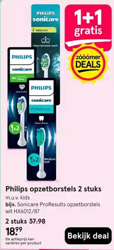 Etos Philips opzetborstels 2 stuks aanbieding