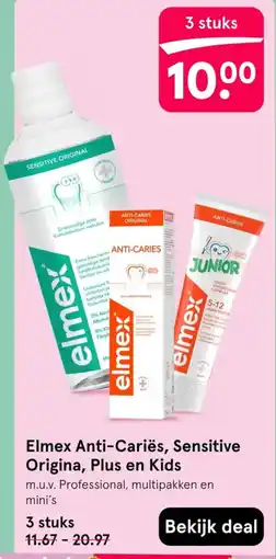 Etos elmex anti-cariës, sensitive origina, plus en kids aanbieding