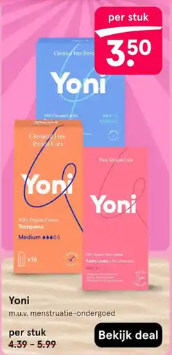 Etos Yoni m.u.v. menstruatie-ongeod aanbieding