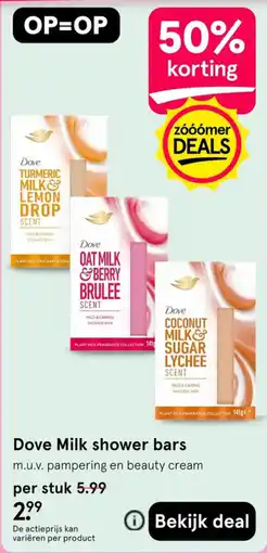 Etos Dove Milk shower bars aanbieding