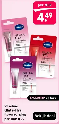 Etos Vaseline Gluta-Hya lipverzorging aanbieding