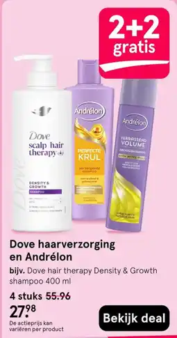 Etos Dove haarverzorging en Andrélon aanbieding