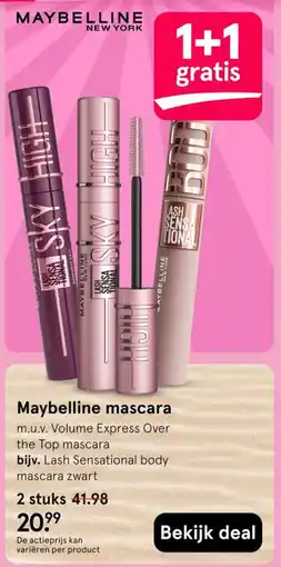 Etos Maybelline mascara aanbieding