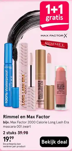 Etos Rimmel en Max Factor aanbieding