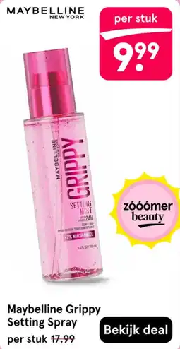 Etos Maybelline Grippy Setting Spray aanbieding