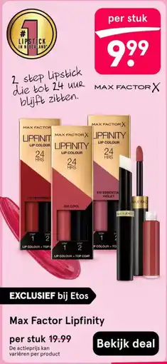 Etos Max Factor Lipfinity aanbieding