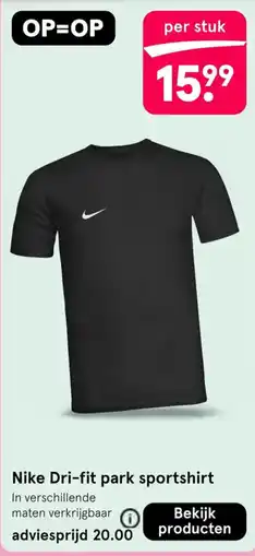 Etos Nike Dri-fit park sportshirt aanbieding