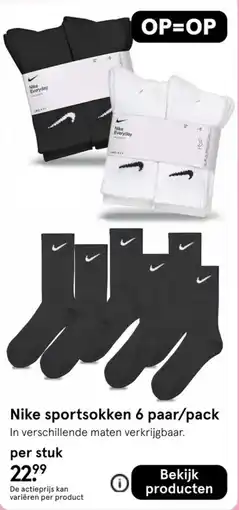 Etos Nike sportsokken aanbieding