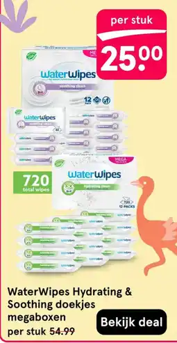 Etos WaterWipes Hydrating & Soothing doekjes aanbieding