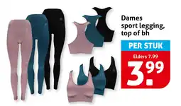 Hoogvliet Dames sport legging, top of bh aanbieding