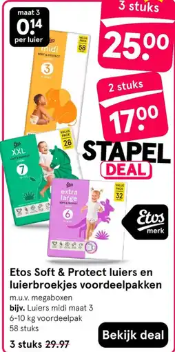 Etos Etos Soft & Protect luiers en luierbroekjes aanbieding