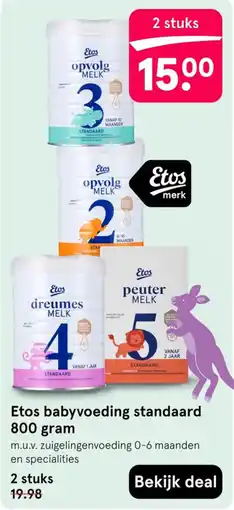 Etos Etos babyvoeding standaard aanbieding