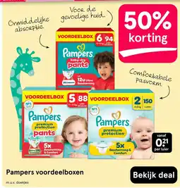 Etos Pampers voordeelboxen aanbieding