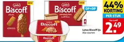 Hoogvliet Lotus biscoff ijs aanbieding