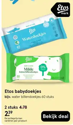 Etos Etos babydoekjes aanbieding