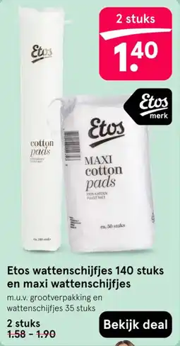 Etos Etos wattenschijfjes aanbieding