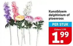 Hoogvliet Kunstbloem Delphinium of Pioenroos aanbieding