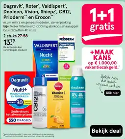 Etos Daggravit, Roter, Valdispert, Deoleen, Vision, ShiepZ, CB12, Prioderm en Eroxon aanbieding