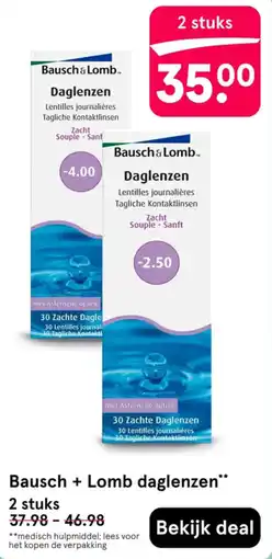 Etos Bausch + Lomb daglenzen aanbieding