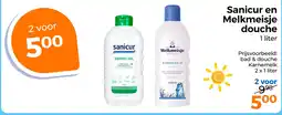 Trekpleister Sanicur en melkmeisje douche aanbieding