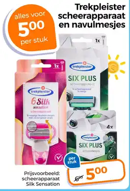 Trekpleister Trekpleister scheerapparaat en navulmesjes aanbieding