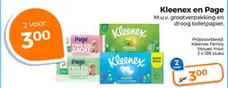 Trekpleister Kleenex en Page aanbieding