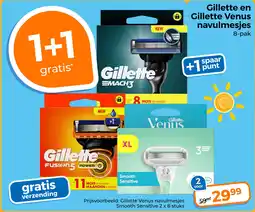 Trekpleister Gillette en gillette venus navulmesjes aanbieding