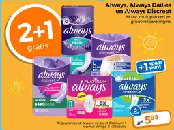 Trekpleister Always, always dailies en always discreet aanbieding