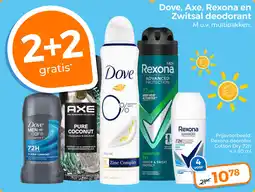 Trekpleister Dove, axe, rexona en zwitsal deodorant aanbieding