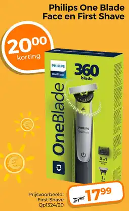 Trekpleister Philips one blade face en first shave aanbieding