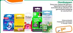 Trekpleister Oordoppen aanbieding