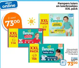 Trekpleister Pampers luiers en luierbroekjes xxl pack aanbieding