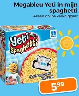 Trekpleister Megableu yeti in mijn spaghetti aanbieding