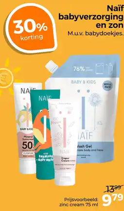 Trekpleister Naïf babyverzorging en zon aanbieding