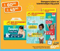 Trekpleister Pampers luiers en luierbroekjes big pack aanbieding