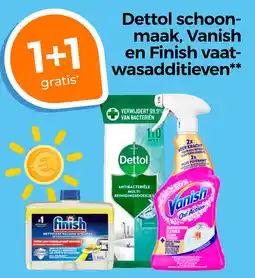 Trekpleister Dettol schoon- maak, vanish en finish vaat- wasadditieven aanbieding