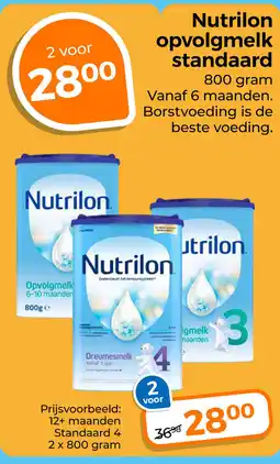 Trekpleister Nutrilon opvolgmelk standaard aanbieding