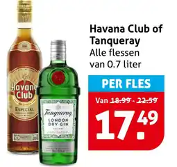 Hoogvliet Havana club of tanqueray aanbieding